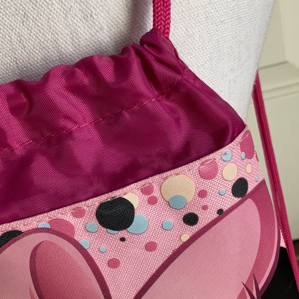 EUC Disney Minnie Mouse Drawstring Backpack - Picture 2 of 7